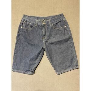 True Rock Men's Jean Shorts Size 38 -Y2K, 90's Dark Wash 12" Inseam, 5 Pockets